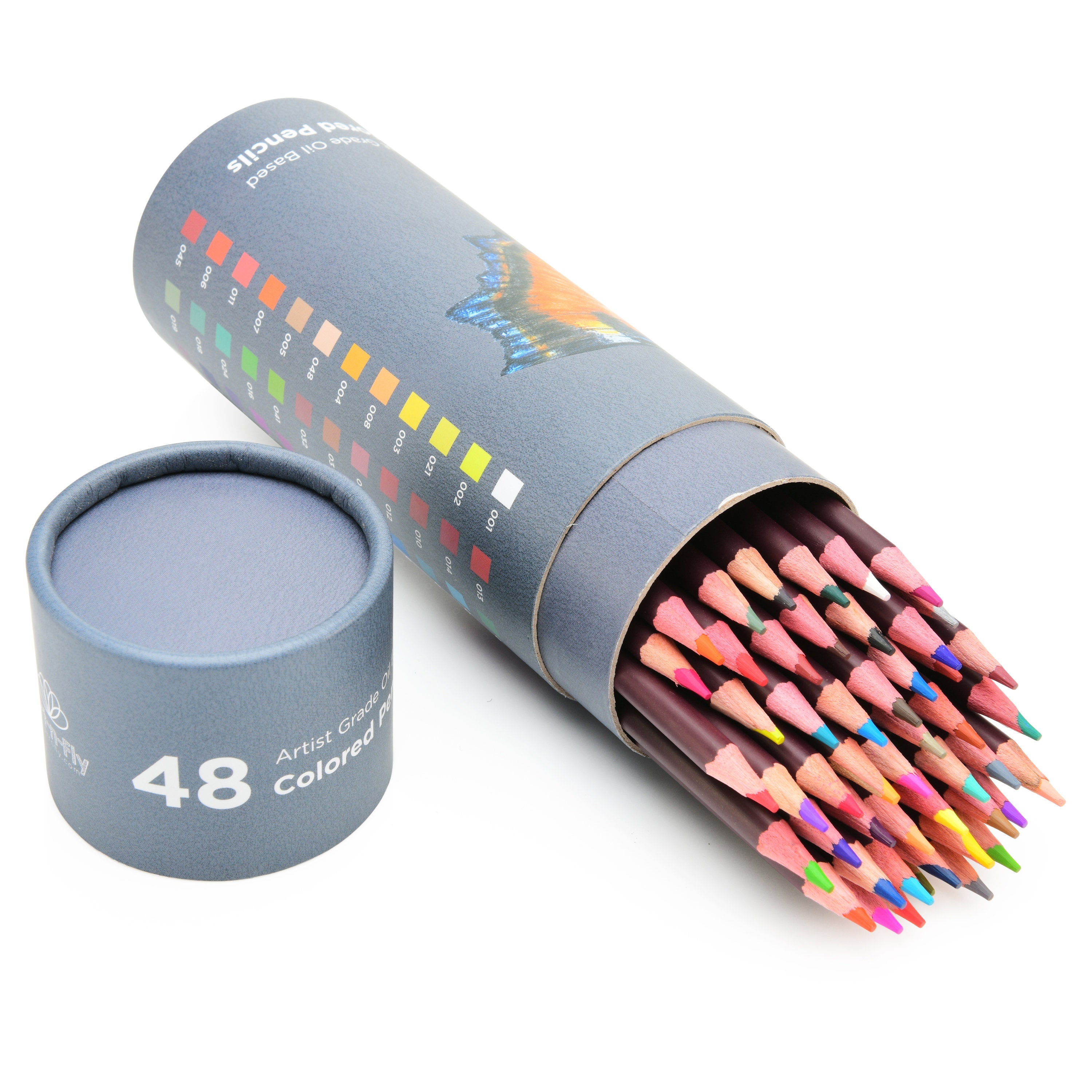 48 Professional Oil Based Colored Pencils For Artist Including Etsy