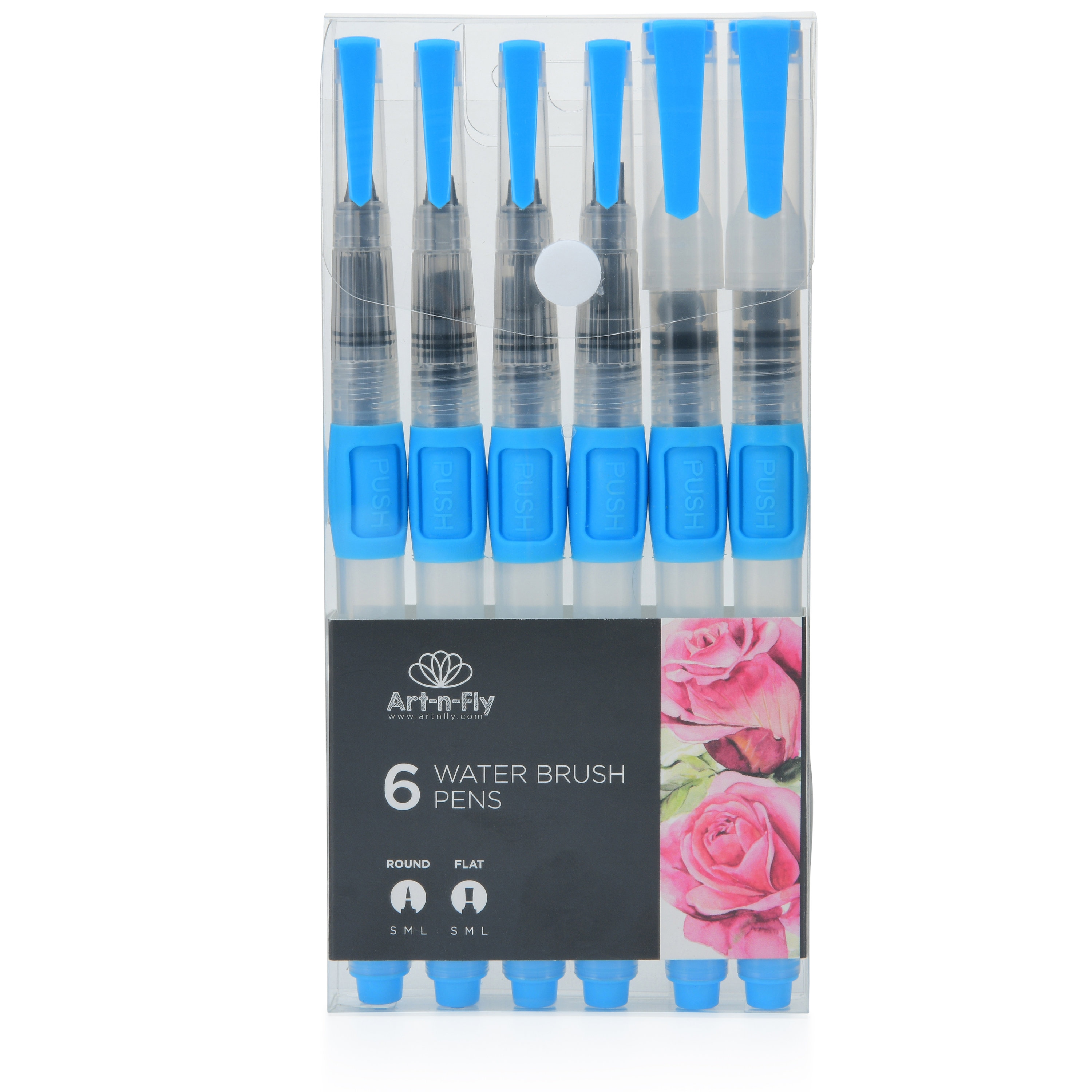 Water Brush Pen 6 Set Fine For Aquarelle Watercolor Painting Etsy