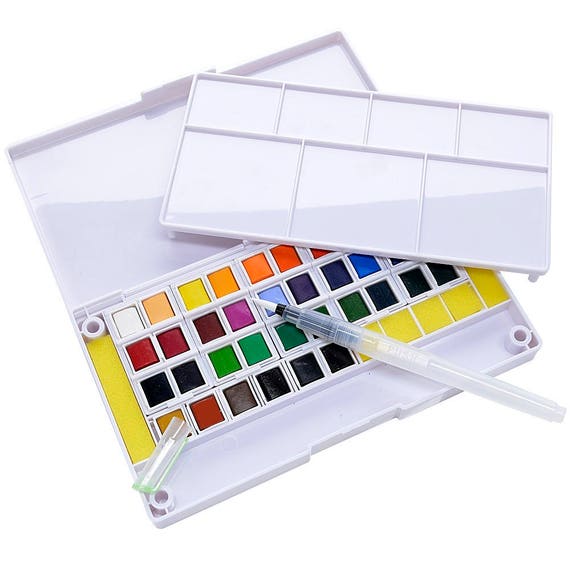 36 Watercolor Paint Set Portable Travel Water Colors Set