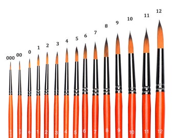 15 Round Watercolor Paint Brush Set Professional Artist Gouache Oil And Water Color Paint Brushes 15 Round Tip Synthetic Brushes