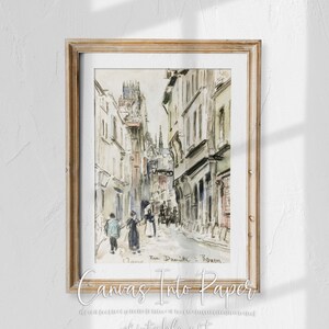 Digital Download | Printable Wall Art | Decor | Vintage Art | Rue Damiette, Rouen (ca. 1884) by Camille Pissarro