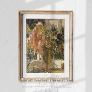 Digital Download | Printable Wall Art | Decor | Vintage Art | Stepping in the Fountain, William De Leftwich Dodge