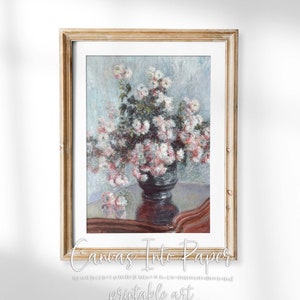 Digital Download | Printable Wall Art | Decor | Vintage Art | Claude Monet Flowers | Floral Painting | Print | Home Decor | Art Prints