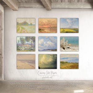 Landscape Printable Art | Digital Download | Printable Wall Art| | Famous Art | Vintage Paintings | Impressionist Print Bundle | Home Decor