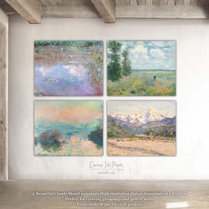 Claude Monet Printable Art | Digital Downloads | Printable Wall Art| DIY Home Decorating | Famous Paintings | Vintage French Impressionism