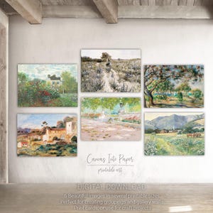 Landscape Printable Art | Digital Download | Printable Wall Art| | Famous Art | Vintage Paintings | Impressionist Print Bundle | Home Decor