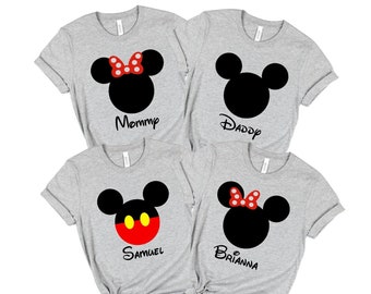 SALE!! Disney Matching Mouse Family Name Vacation Shirts, Disneyland Disneyworld Vacation Shirts Disney Family Vacation Disney Cruise