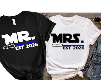 SALE!! Mr. Mrs. Couples Vacation Shirts, Disney Matching Vacation Shirts, Disney Shirts, Disney Family Vacation, Disney Cruise, Star Wars