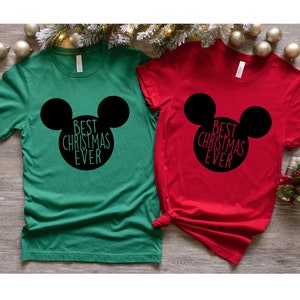 SALE!! Best Christmas Ever Family Mickey Shirts, Matching Vacation Shirts, Disney World, Disney Shirts, Disney Vacation, Mickey Hat Tee