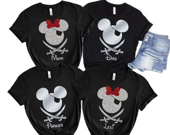 SALE!! Disney Shirts Custom Disney Cruise Shirts Disney Pirate Shirts Disney Family Shirts Mickey Pirate Shirts Custom Disney Vacation Shirt