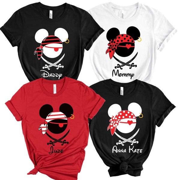 SALE!! Disney Shirts Custom Disney Cruise Shirts Disney Pirate Shirts Disney Family Shirts Mickey Pirate Shirts Custom Disney Vacation Shirt