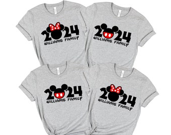 SALE!! 2024 NEW YEAR Personalized Mouse Family Vacation Shirts, Matching Vacation Shirts, Disney Shirts Disney Family Vacation Disney Cruise