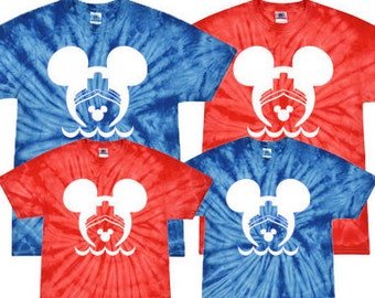 SALE!! Cruise Ship Tie Dye Mouse Family Vacation Shirts, Disney Matching Vacation Shirts, Disney Shirt, Disney Family, Disney Cruise, Sail