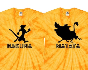 SALE!! Hakuna Matata Tie Dye Family Vacation Shirts, Disney Vacation Shirts, Disney Family Vacation, No Worries, Animal Kingdom