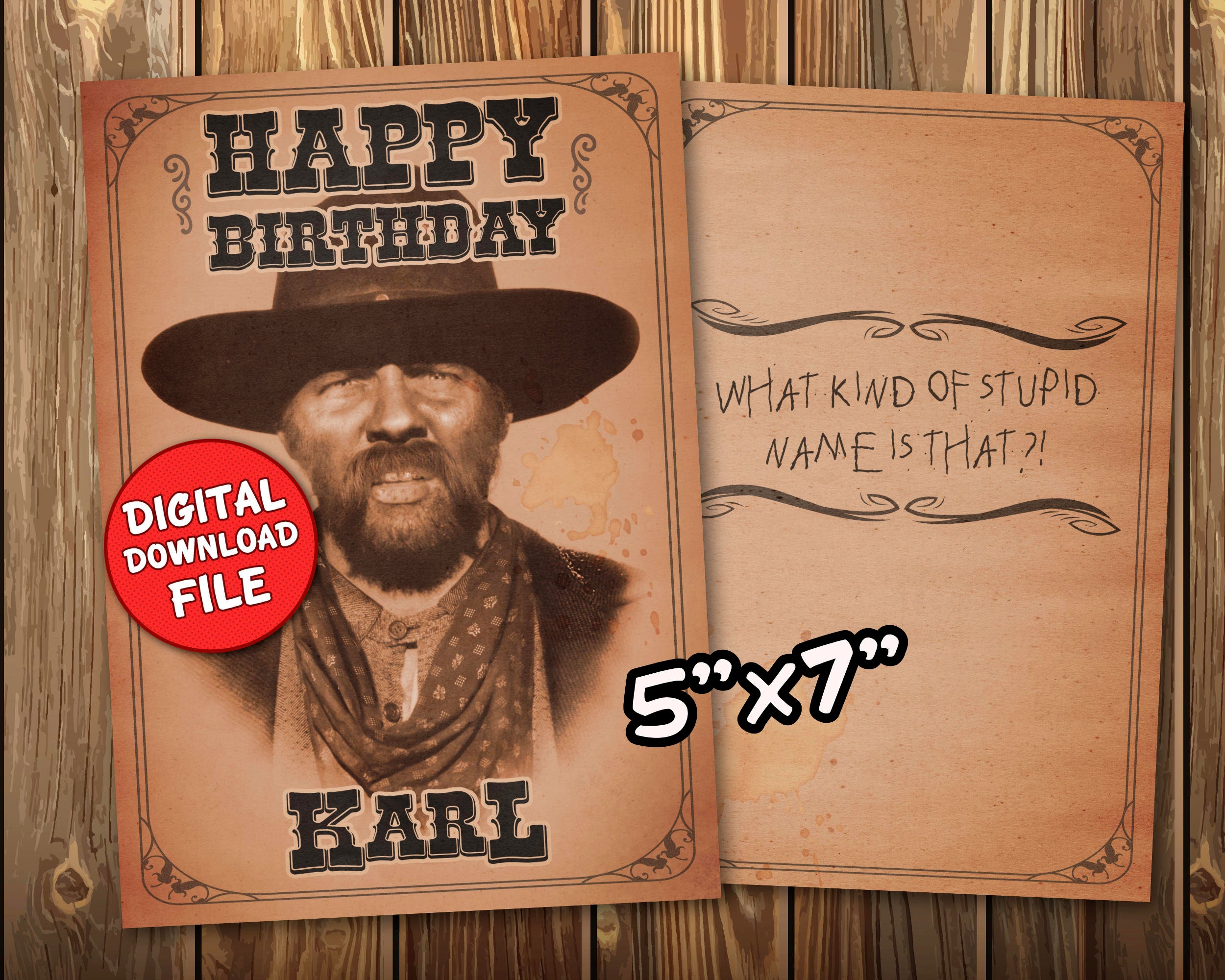 Buford Tannen Birthday Card Back to the Future 3