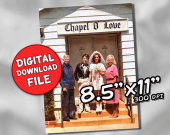 Chapel O&#39; Love wedding picture Back to the Future