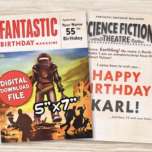 Fantastic Story Magazine Personalized Birthday Card Back to the Future