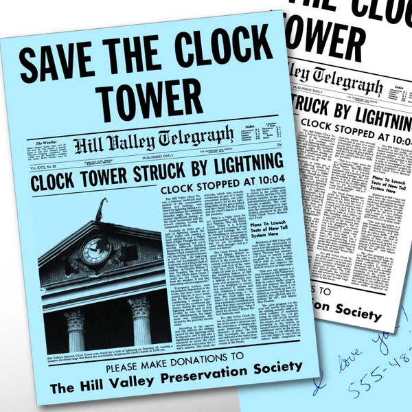 Back to the Future - Save the Clock Tower flyer