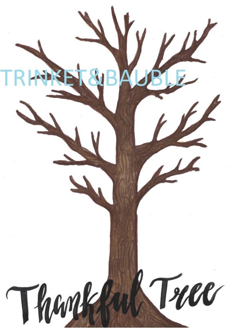Thankful Tree With Leaves Printable - Etsy Thankful Tree With Leaves Printable - Etsy