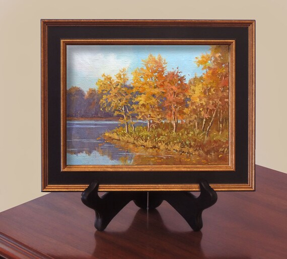 Miniature Oil Painting Landscape Late Autumn Maryland Small Etsy
