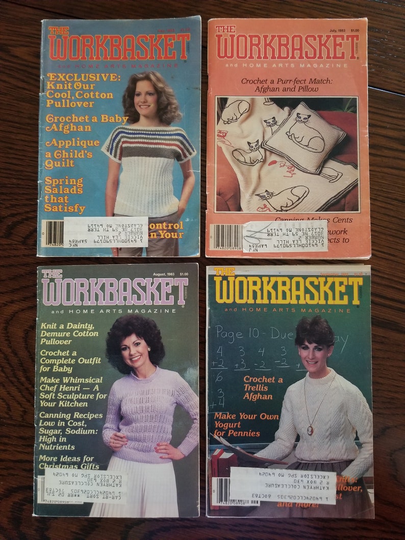 Volume 48 Crochet 1983 Quilting Flower and Garden Knit Toys Tatting The Workbasket Recipes Needlecraft Sweaters Afghans