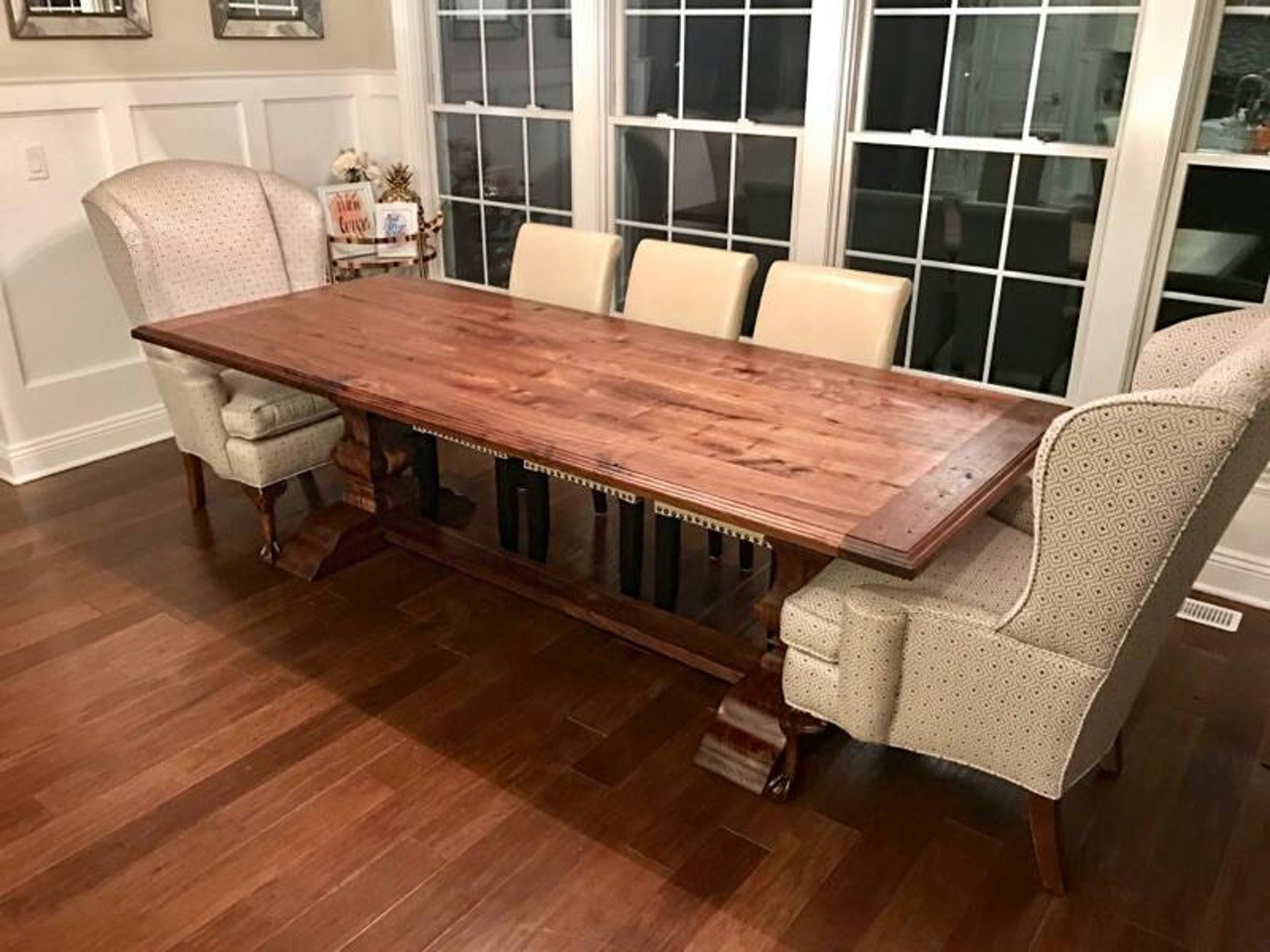 Pedestal Dining Table - Etsy