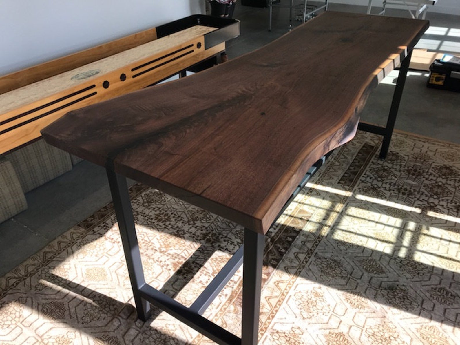 Live Edge Walnut Bar Height Table - Etsy