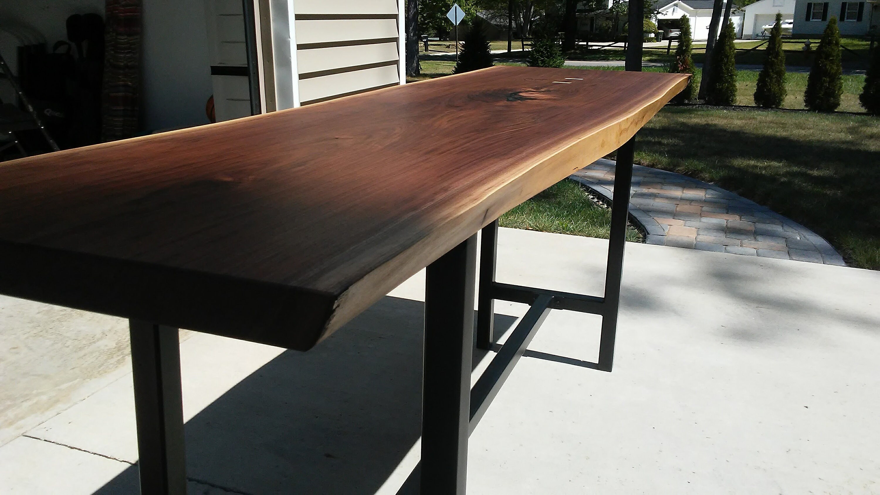 Live Edge Walnut Bar Table Etsy