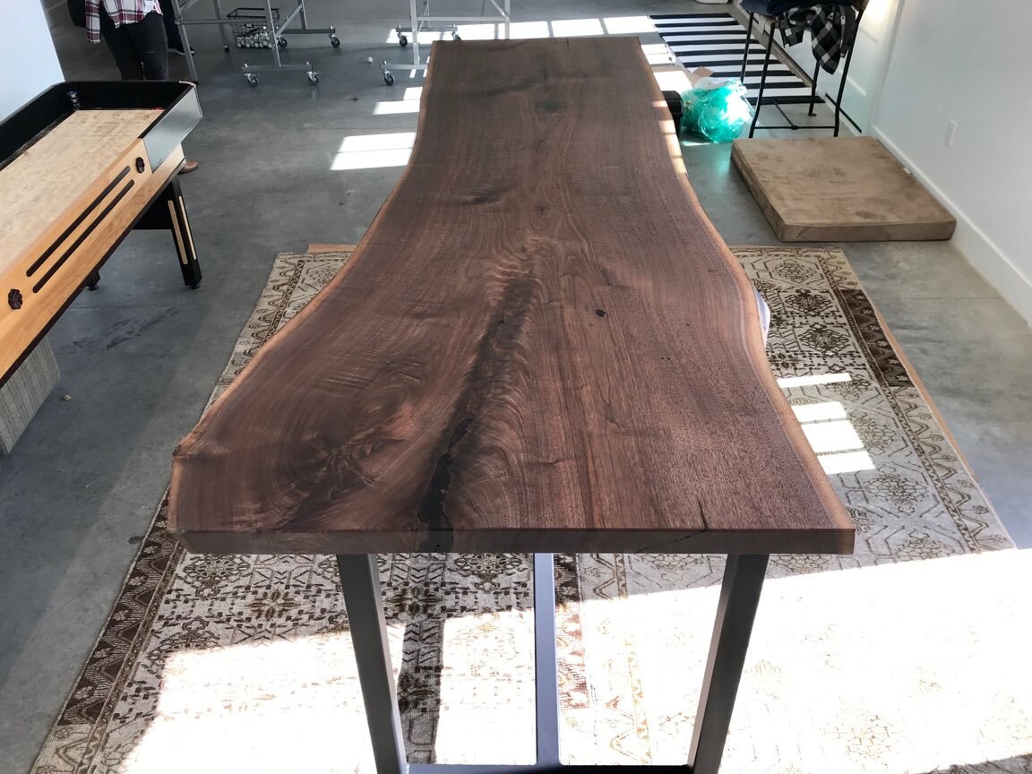 Live Edge Walnut Bar Height Table - Etsy