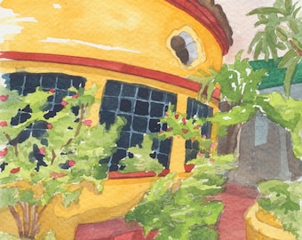 PLQ Xela, Guatemala Watercolor Print 6x9