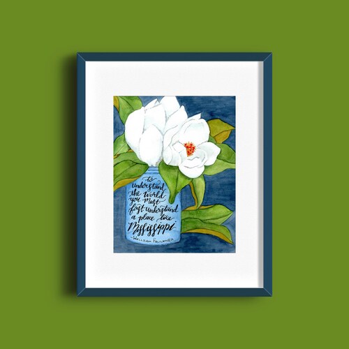 Mississippi William Faulkner Quote Print Etsy