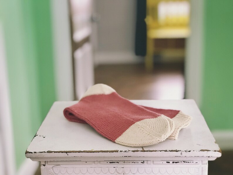 Pima Cotton Socks Hand Knitted Vegan Socks Pink