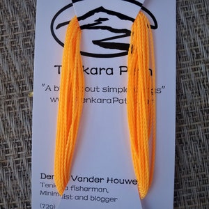 TANGERINE 12' Tenkara level fishing leader line high visible color hand made to order