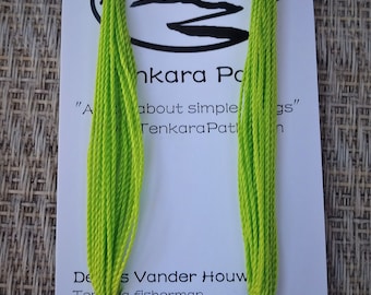 LEAF GREEN 12' Tenkara level fishing leader line high visible color hand made to order tenkara tackle