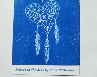 Dream Catcher Artist Magnet " Believe in the Beauty of YOUR Dreams" Fridge Magnet- 3.5x4