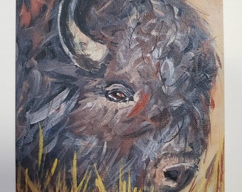 Buffalo Head Fridge Magnet -  Buffalo Small gift under 10-Bull Buffalo Spirit Animal