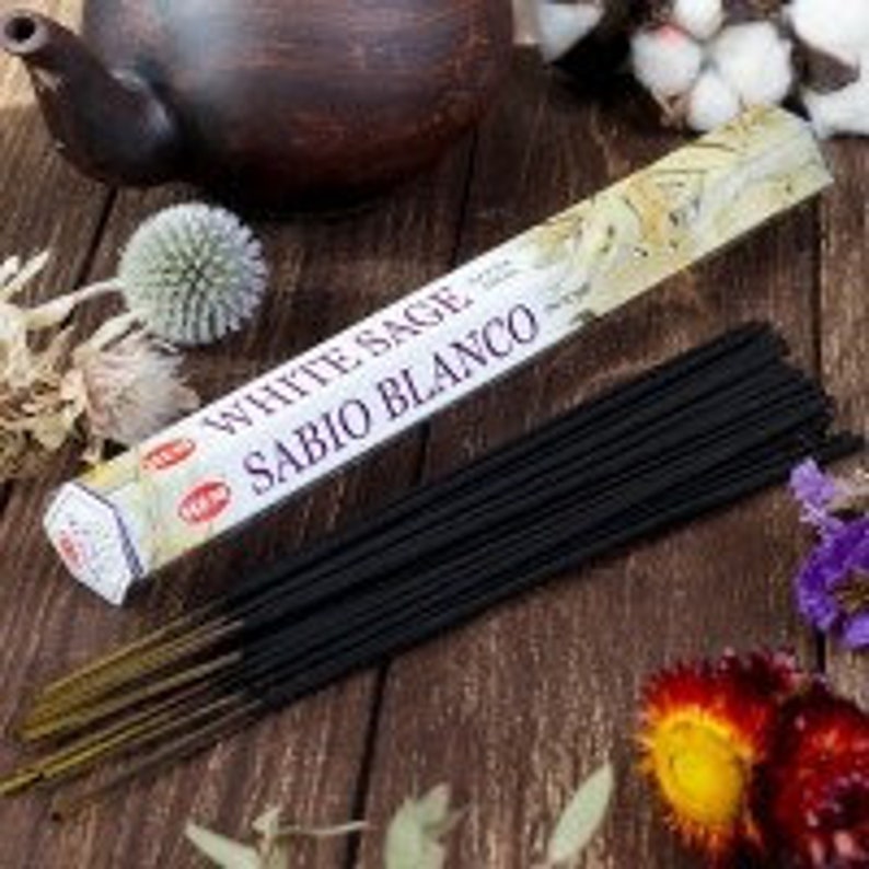 Hem Incense Sticks White Sage Bulk 120 Stick Home Cleansing Etsy