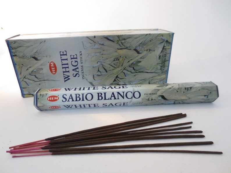 Hem Incense Sticks White Sage Bulk 120 Stick Home Cleansing Etsy