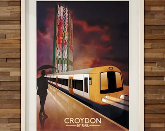Croydon By Rail - A2 / A3 Poster Print