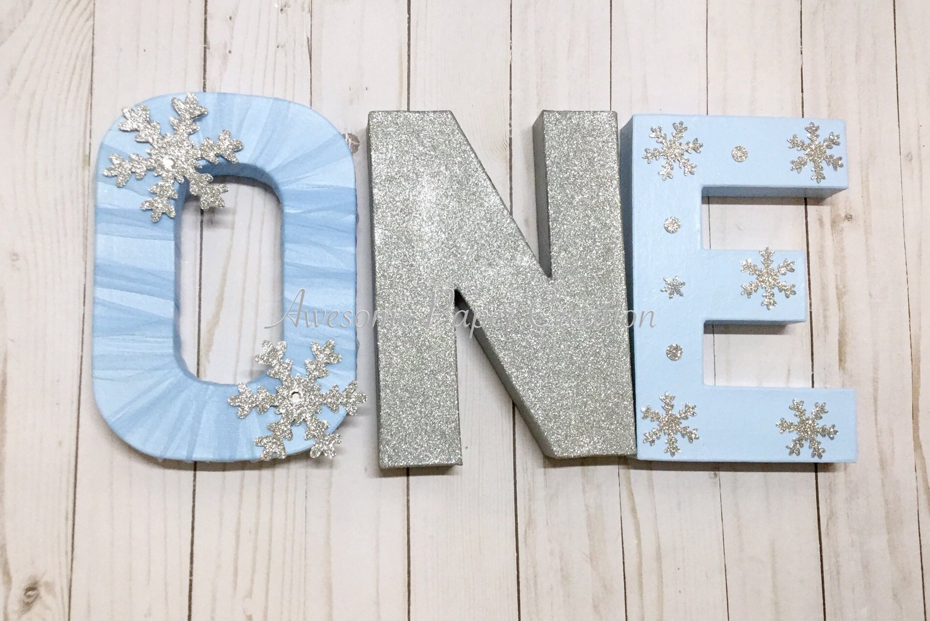 Winter wonderland letterspaper mache letters8incheswinter | Etsy