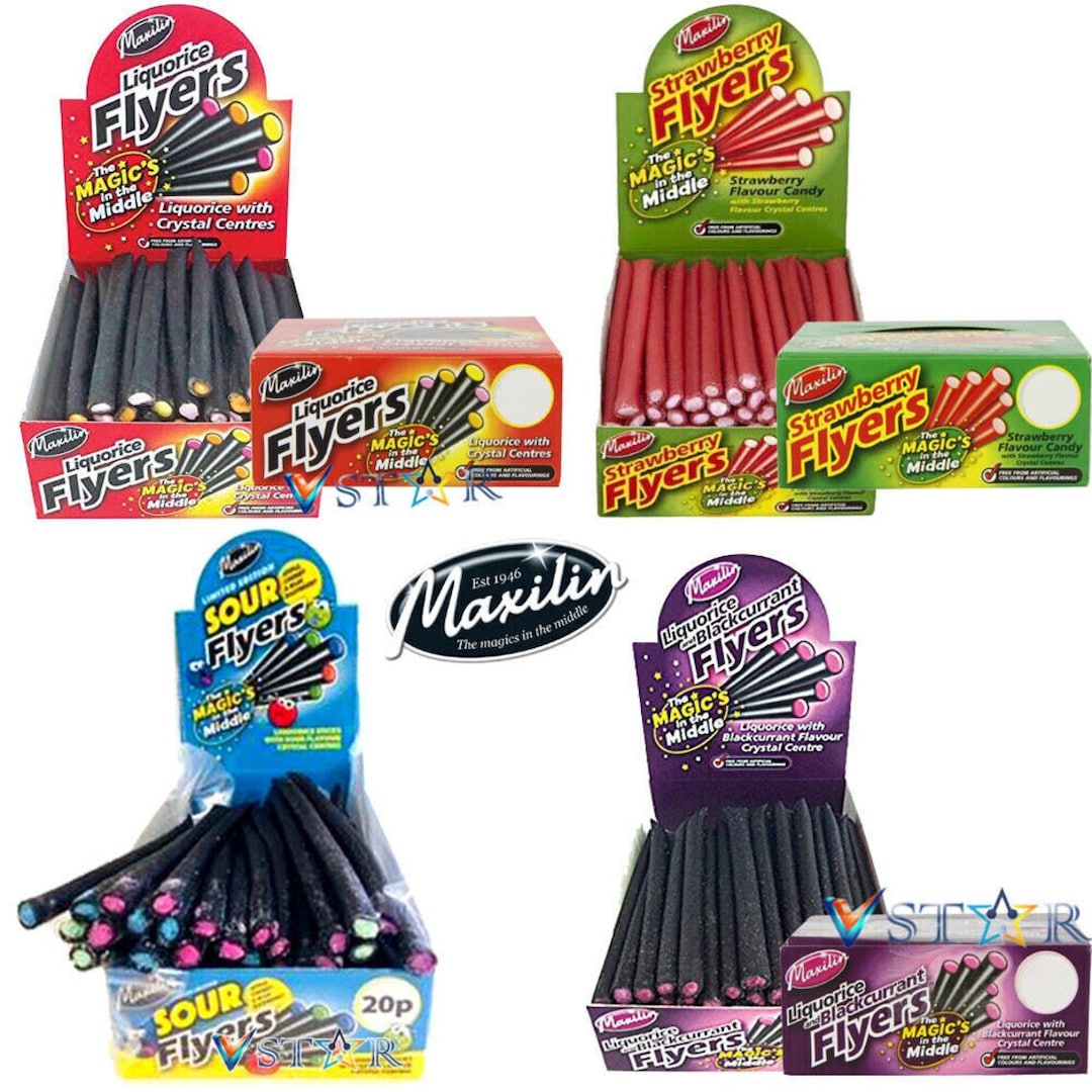 Maxilin Liquorice Flyers Sour Liquorice Strawberry Etsy UK