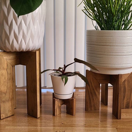 Large Wooden Compact Plant Base Etsy