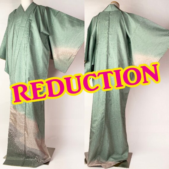 Japanese G012705 Elegant Light Green Pongee Homong