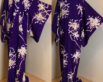Japanese C091701  Very Cute Antique Komon Kimono Vintage