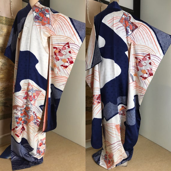 Kimono / Very Gorgeous And Beautiful Furisode Mad… - image 1