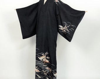 Kimono / Japanese Elegant Tsukesage Kimono Vintage / dress / robe / fabric /