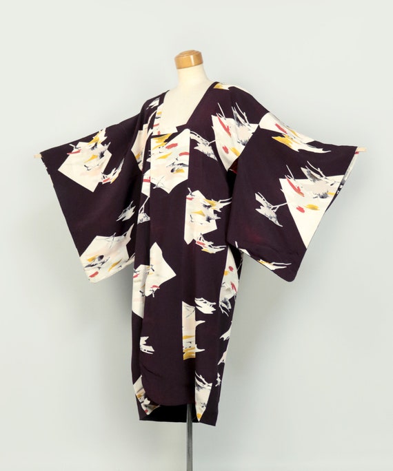 Kimono / Japanese Antique Elegant Michiyuki Coat … - image 1