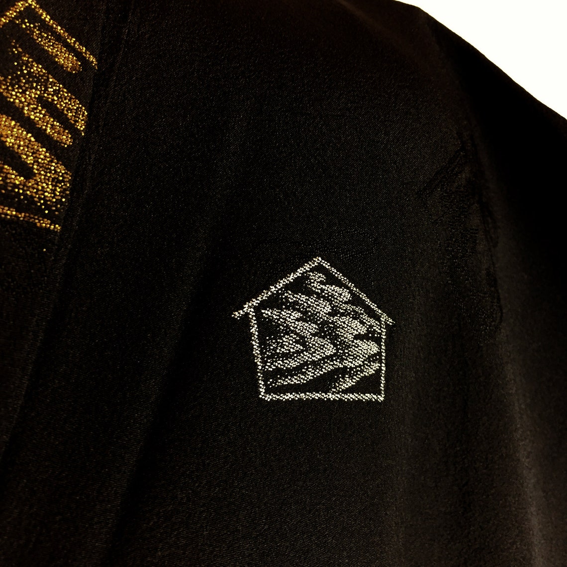 Japanese A101502 Elegant Cool Black Haori Jacket Vintage Etsy