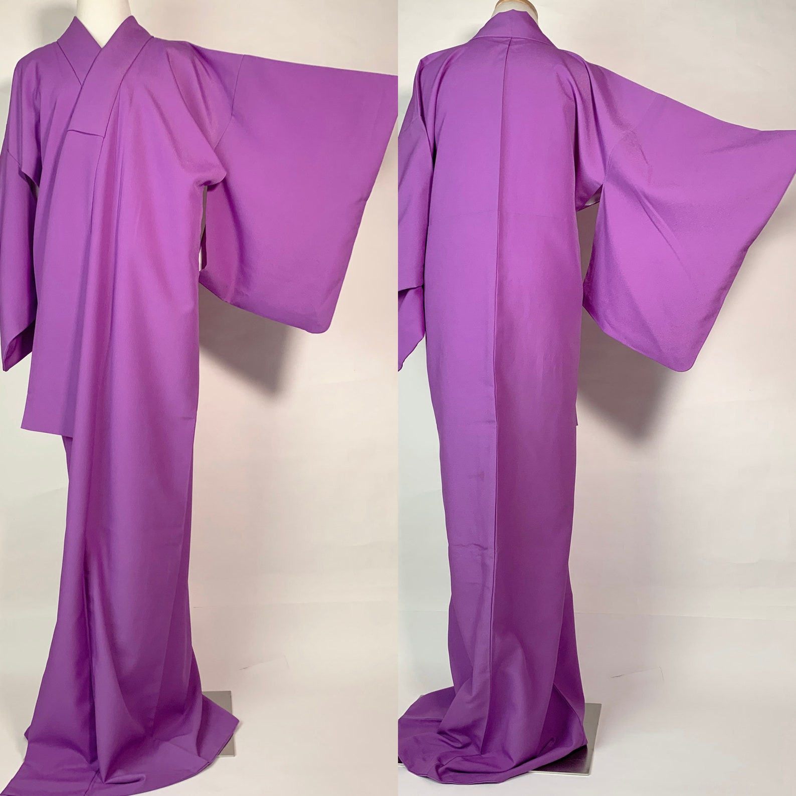 Japanese B013005 Purple Iromuji Kimono Elegant Etsy