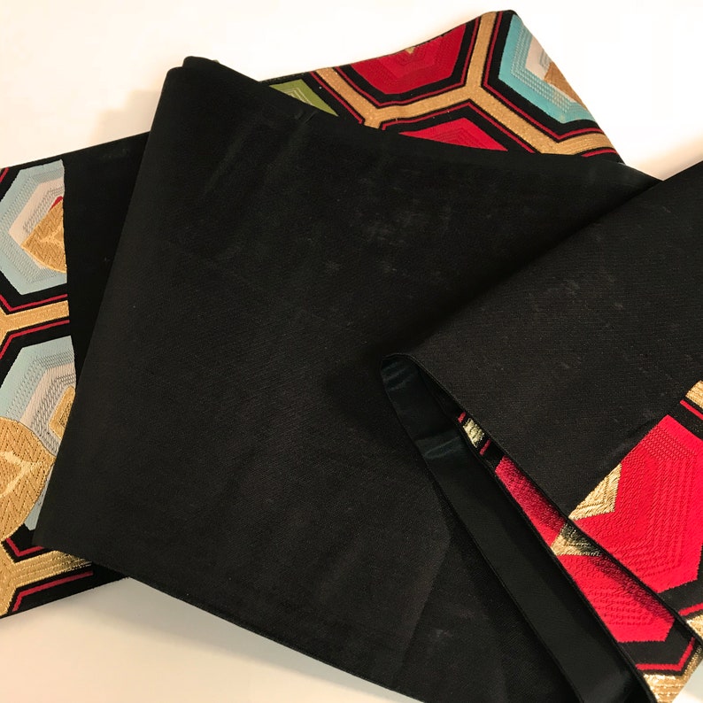 Japanese F100604 Beautiful Kimono Belt Fukuroobi Vintage Made In Japan